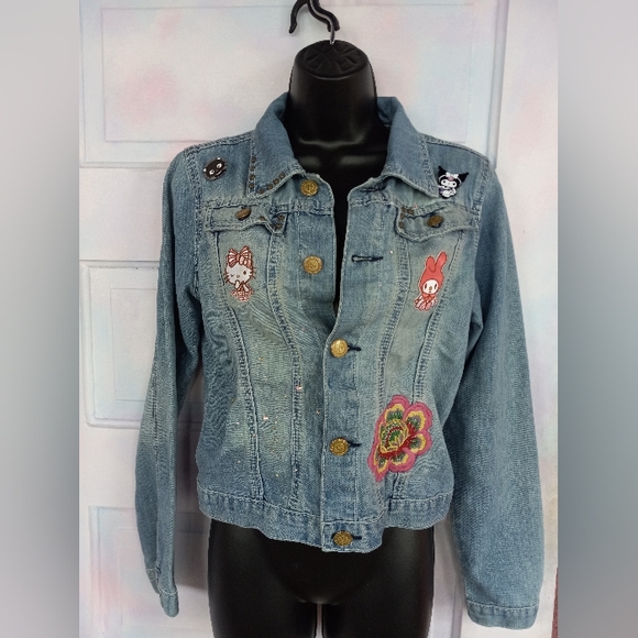 Y2k custom RAGE Hello Kitty OOAK Victoria Couture jacket! Kawaii aesthetic - Picture 2 of 7